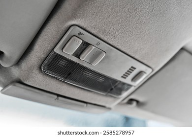 Car interior light and switch panel, vehicle roof controls