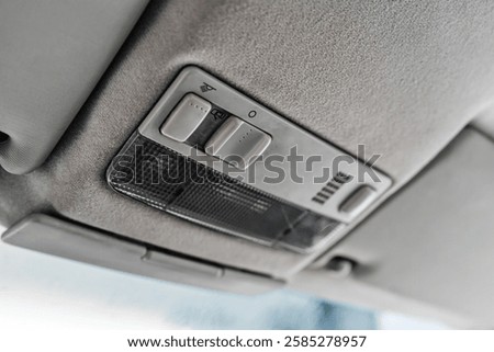 Car interior light and switch panel, vehicle roof controls