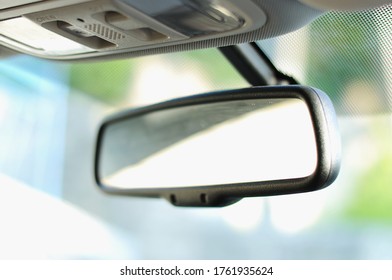 Car Interior Rear View Mirror Windshield Stock Photo 1761935624 ...