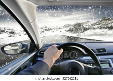 Car Interior And Road 