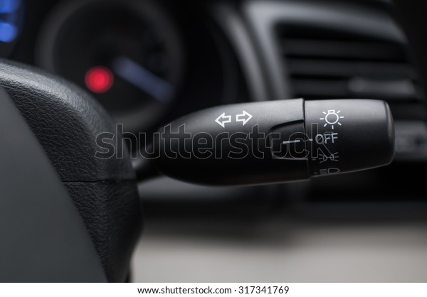 Car
interior with turn signal switch,select
focus