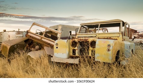 Car Junk Yard At Wooramel Station, Western Australia