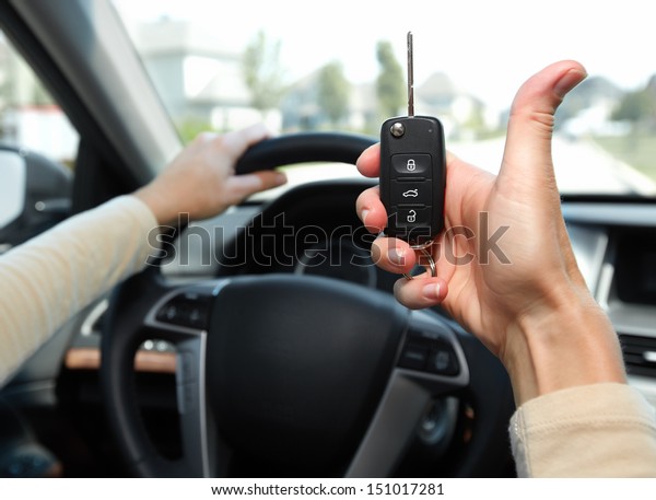 Car key. Auto dealership\
concept.