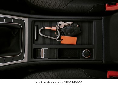 Car Key In A Center Console Space