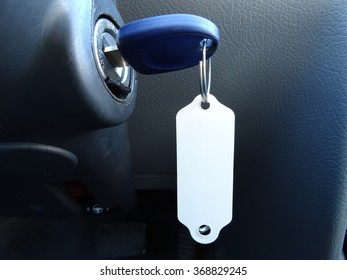 Car Key With Empty Key Holder Label