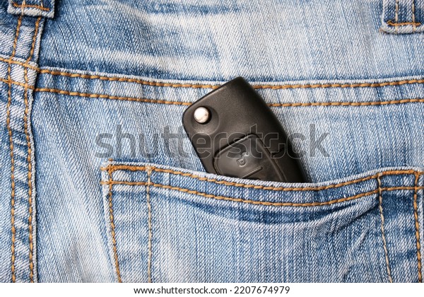 Car key, engine ignition key left in jeans pocket\
after coming home, weak security, high probability of the car being\
stolen