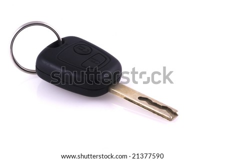 Car key isolated on a white background.