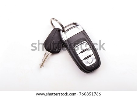 Car key isolated on white background
