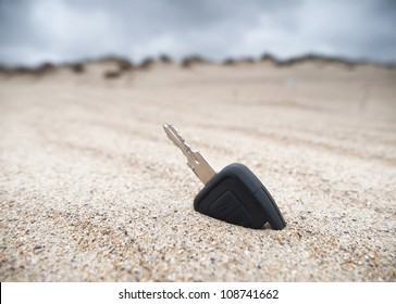 Car Key Lost In The Sand On The Beach