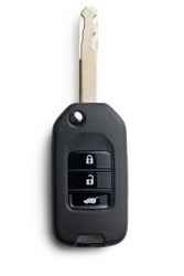 Car Key On White Background