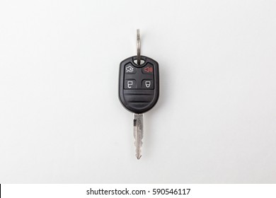 Car Key On White Backgrounds