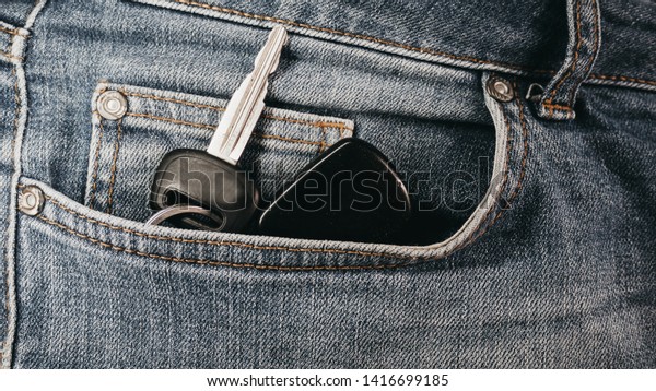 Car Keys Blue Jeans Back Pocket Stock Photo (Edit Now) 1416699185