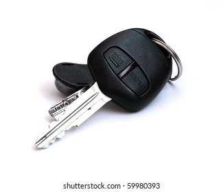 Car Keys, Objects Isolated On White Background .