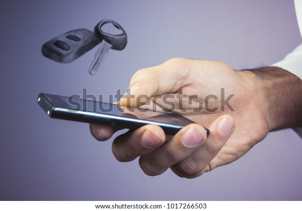 Car Keys. Seller hand\
giving keys