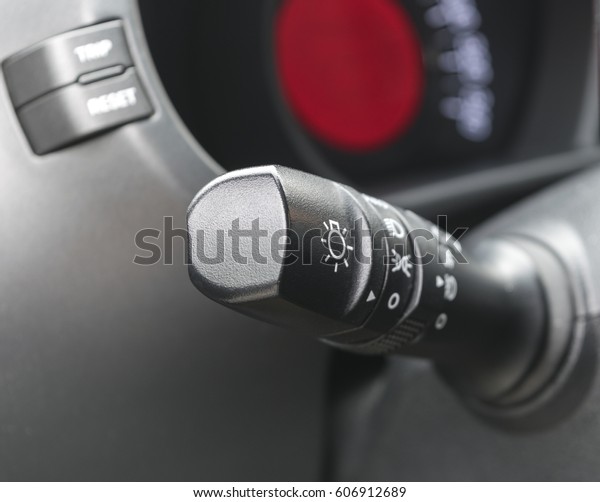 Car lighting control understeering switch, car\
interior details