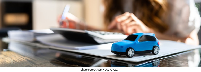 Car Loan And Finance Documents In Office