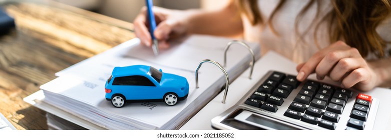 Car Loan And Finance Documents In Office