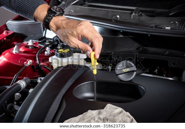car maintenance,\
check the engine oil level