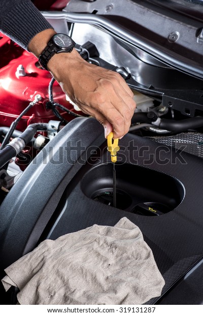 car maintenance,\
check the engine oil level