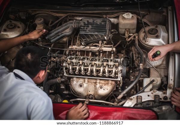 Car Mechanic Detailed Vehicle Inspection. Auto\
Service Center Theme.