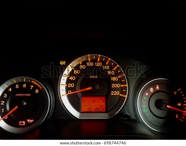Car meter with black\
background