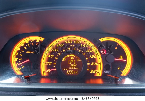 car meter panel\
with background lighting 