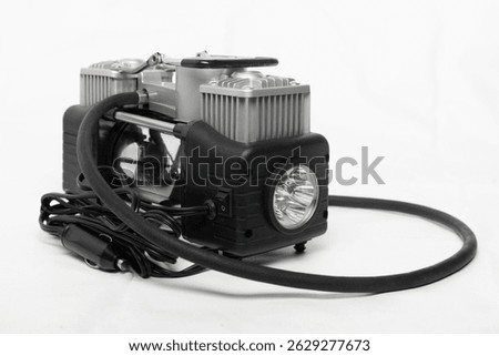 car mini compressor on a white background