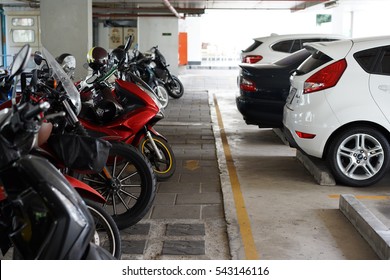 Car And Motorcycle Parking Area 