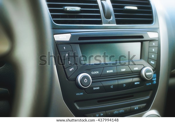car\
multimedia player with shallow depth of\
field