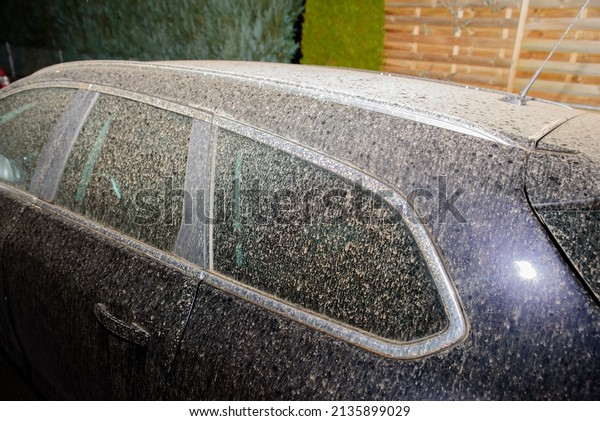 A car in Munich\
covered in dust from the Sahara.\
This is what a car looks like\
after a rain with dust from the Sahara March 15, 2022 Munich\
Germany\
illustrative\
editorial