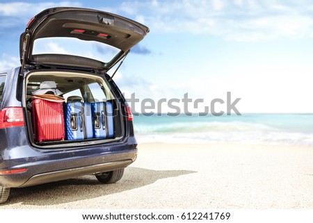 car on beach  ストックフォト © 