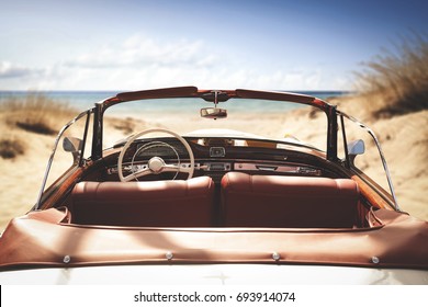 car on beach and summer time 