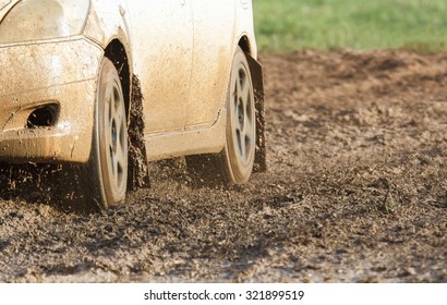 Car On Muddy Road