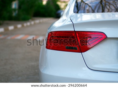 Car on road. Element of design.