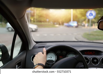 Car On The Roundabout