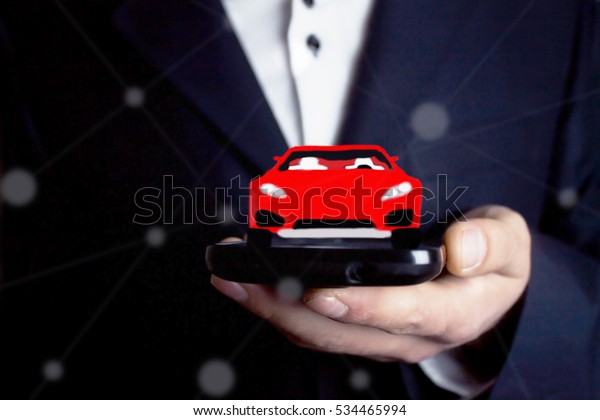 car on screen\
phone