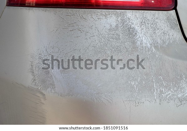 Car paint cracked because of being exposed to\
sunlight for a long time