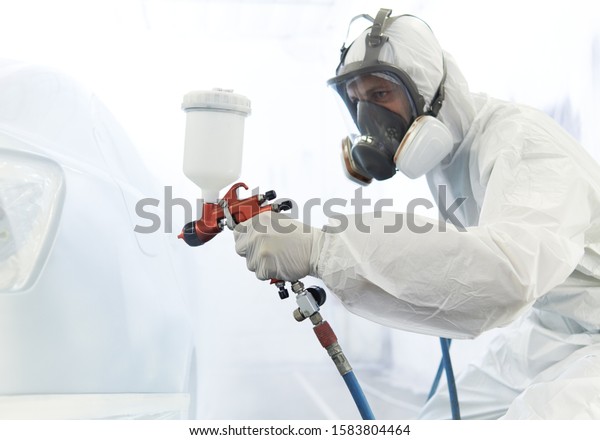 car painting in\
chamber. automobile repair