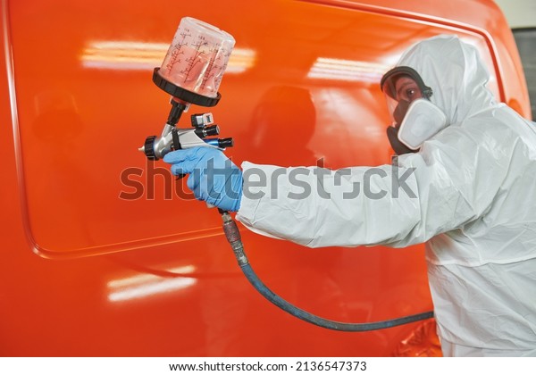 car\
painting in chamber. automobile repair\
service