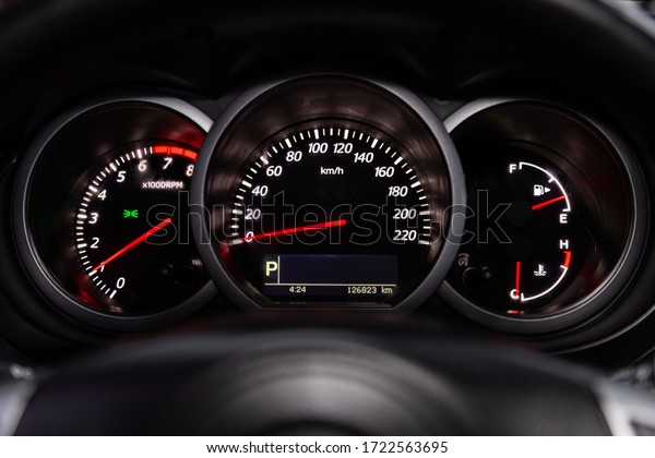 Car panel, digital bright speedometer, odometer
and other tools
