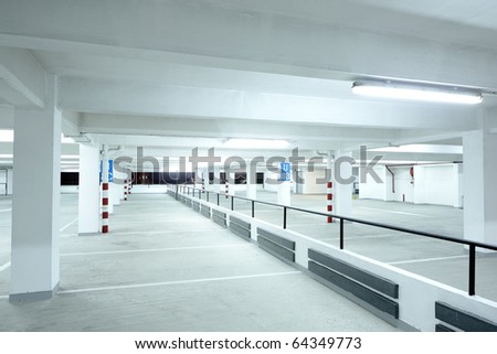 Image, Stock Photo multi-storey car park / exit