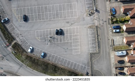 Car Park Chelmsford Essex UK Overhead Birds Eye View Drone Aerial