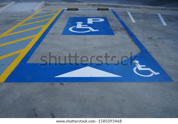 The car park for disabled\
person.