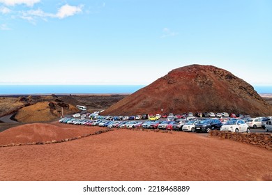 Car Parking Area Of Timanfaya National Park, Lanzarote, Canary Islands, Spain - 20th Of September 2022