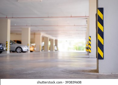 Car Parking Building Hall With Column.