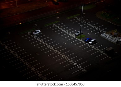 Car Parking At Night Top View