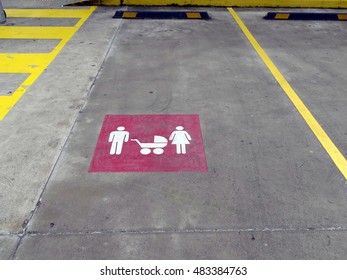 Car Parking space reserved for people with prams