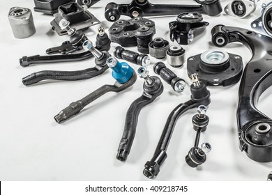 car parts on a gray background - Shutterstock ID 409218745