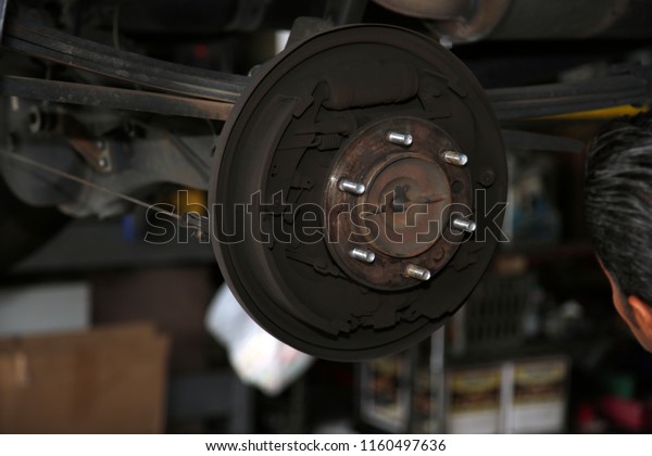 Car Parts. Car Repair. Used car parts isolated on white.
brake replace. 