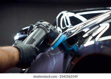 Car Polishing Process with Electric Buffer - Powered by Shutterstock